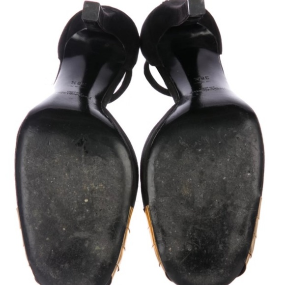 YVES SAINT LAURENT Embellished T-Strap Pumps Sz8.5 - Picture 5 of 5